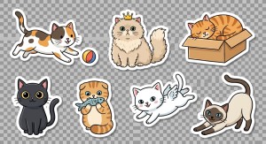 Cat sticker.100pcs
