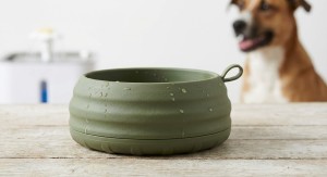 Dog Bowl.olive green